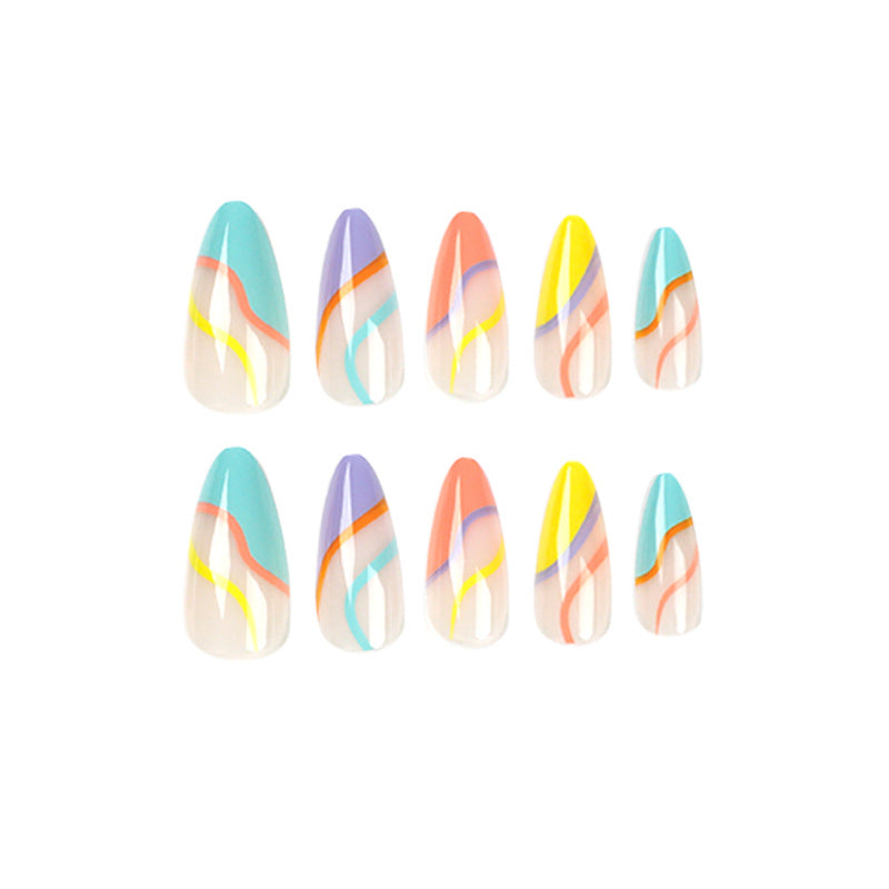 Wholesale French rainbow line nail stickers
